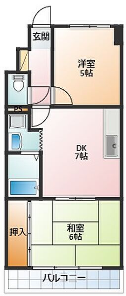 シュロス鵜の森 8B｜三重県四日市市鵜の森2丁目(賃貸マンション2DK・8階・46.06㎡)の写真 その2