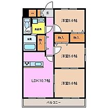 monfoyer 902 ｜ 三重県四日市市鵜の森1丁目1-11（賃貸マンション3LDK・9階・66.96㎡） その2