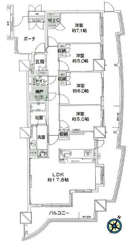 4LDK 間取り