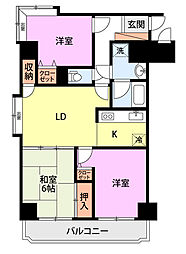 リバーヴュー長岡 3LDKの間取図画像