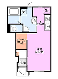 リビンド古正寺 ワンルームの間取図画像