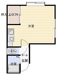 グリーングラス1 ワンルームの間取図画像