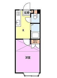 ロフト 1Kの間取図画像