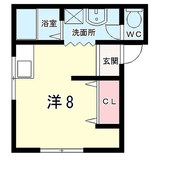 滋賀県守山市梅田町(賃貸アパート1K・3階・25.56㎡)の写真 その2