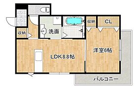 Freude  ｜ 滋賀県守山市岡町（賃貸アパート1LDK・1階・40.34㎡） その2