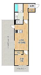 仮称）野洲小篠原2ndPJ新築工事 5階1LDKの間取り