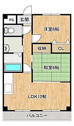 フロントパーク守山 2LDKの間取図画像
