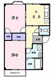 グランドール1 2Kの間取図画像