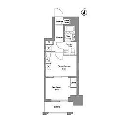 東京メトロ千代田線 綾瀬駅 徒歩3分の賃貸マンション 3階1DKの間取り