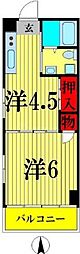 JR常磐線 亀有駅 徒歩5分の賃貸マンション 2階2Kの間取り