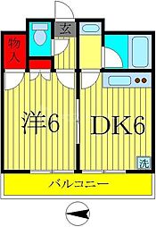 JR常磐線 亀有駅 徒歩4分の賃貸マンション 4階1DKの間取り