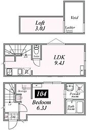 Relation青砥 1階1LDKの間取り