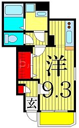 ボヌール 1階1Kの間取り