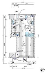 メインステージ八広 2階ワンルームの間取り