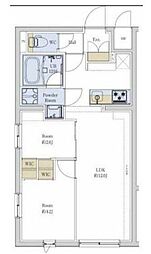 プロスタイルウェルス堀切菖蒲園 2LDKの間取図画像