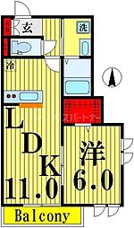 Solana 1LDKの間取図画像
