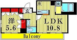 OKResidence新小岩 1LDKの間取図画像