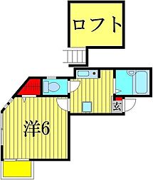 ソフィア白鳥 1Kの間取図画像