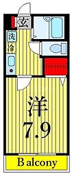 オリオン 1Kの間取図画像