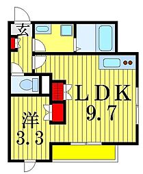 ラ・セーヌ 1LDKの間取図画像