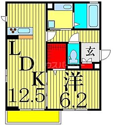 ブルーム南小岩 1LDKの間取図画像