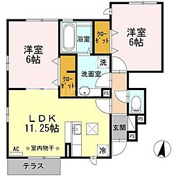 アメージングエステート 2LDKの間取図画像
