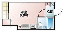 TOP新小岩No1 ワンルームの間取図画像