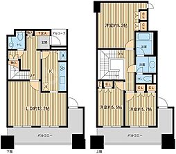 リバーサイド隅田セントラルタワー 3LDKの間取図画像