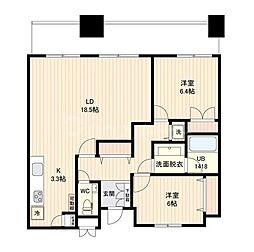 リバーサイド隅田セントラルタワー 3LDKの間取図画像