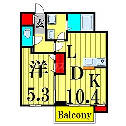 FUKU Stage 1LDKの間取図画像