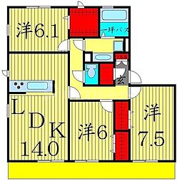 KAHLUA 3LDKの間取図画像