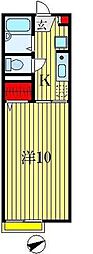 サンテラス柴又2 1Kの間取図画像