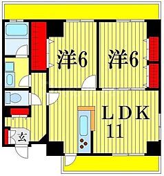 ウイズワン 2LDKの間取図画像