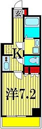 AZEST堀切菖蒲園2 1Kの間取図画像