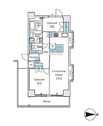 ParkCube小岩 2LDKの間取図画像