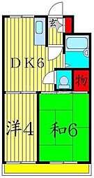 柴又S,Tマンション 2Kの間取図画像