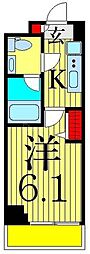SHOKENResidenceお花茶屋 1Kの間取図画像