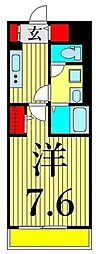 ヴィラージュ柴又 1Kの間取図画像