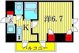ワイズル-リオン東京立石 1Kの間取図画像