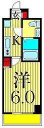 ジェノヴィアお花茶屋2スカイガーデン 1Kの間取図画像