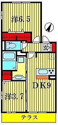 サニー・コート 2DKの間取図画像