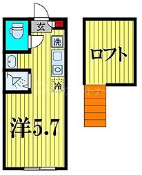 MET小岩 ワンルームの間取図画像