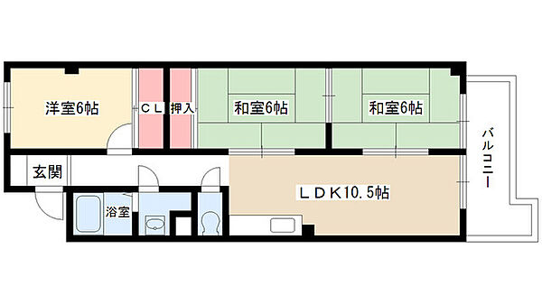 サンローヤル名東 70D｜愛知県名古屋市名東区香流１丁目(賃貸マンション3LDK・7階・65.00㎡)の写真 その2