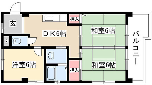 メゾンドールサカエ 405｜愛知県名古屋市名東区香流１丁目(賃貸マンション3DK・4階・51.30㎡)の写真 その2