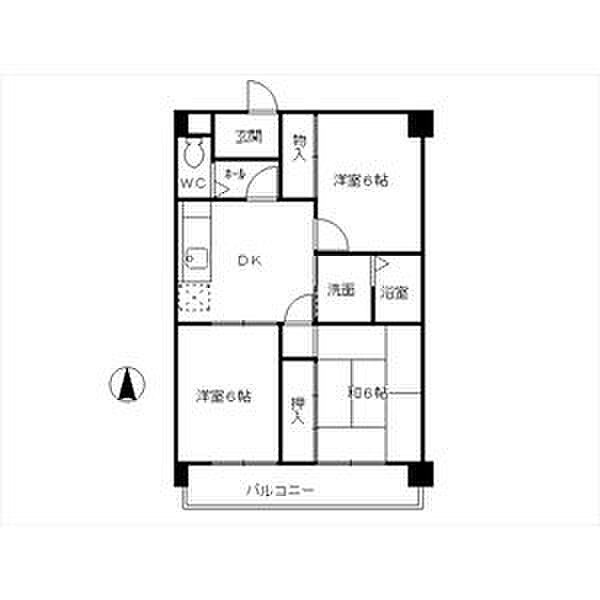 アーバンきたじま 502｜愛知県名古屋市名東区牧の里１丁目(賃貸マンション3DK・5階・53.58㎡)の写真 その2