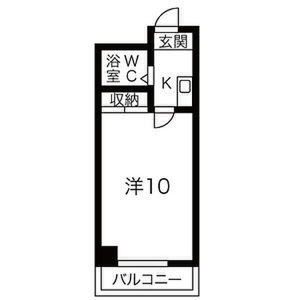 都筑マンション 4C｜愛知県名古屋市名東区亀の井３丁目(賃貸マンション1R・4階・26.77㎡)の写真 その2