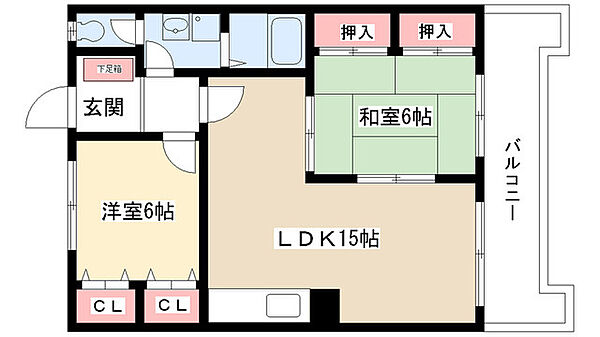 望が丘ビル 305｜愛知県名古屋市名東区望が丘(賃貸マンション2LDK・3階・65.74㎡)の写真 その2