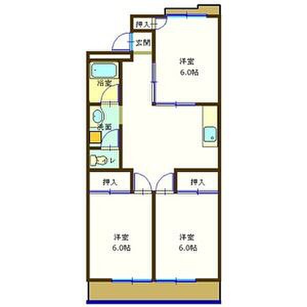 上社レジデンス 303｜愛知県名古屋市名東区上社４丁目(賃貸マンション3DK・3階・56.60㎡)の写真 その2