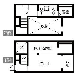 フェリス荒子 1Kの間取図画像