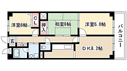 サニーコート矢田 3DKの間取図画像
